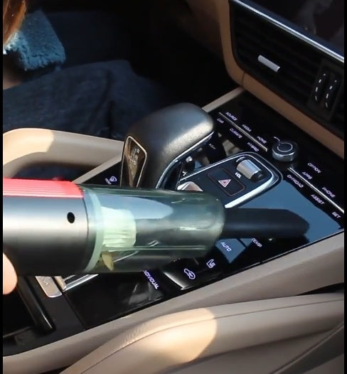 Wired Silver And Red Car Vacuum Cleaner Car With Strong Suction Handheld Vacuum Cleaner Small Mini Rechargeable Home Vacuum Cleaner